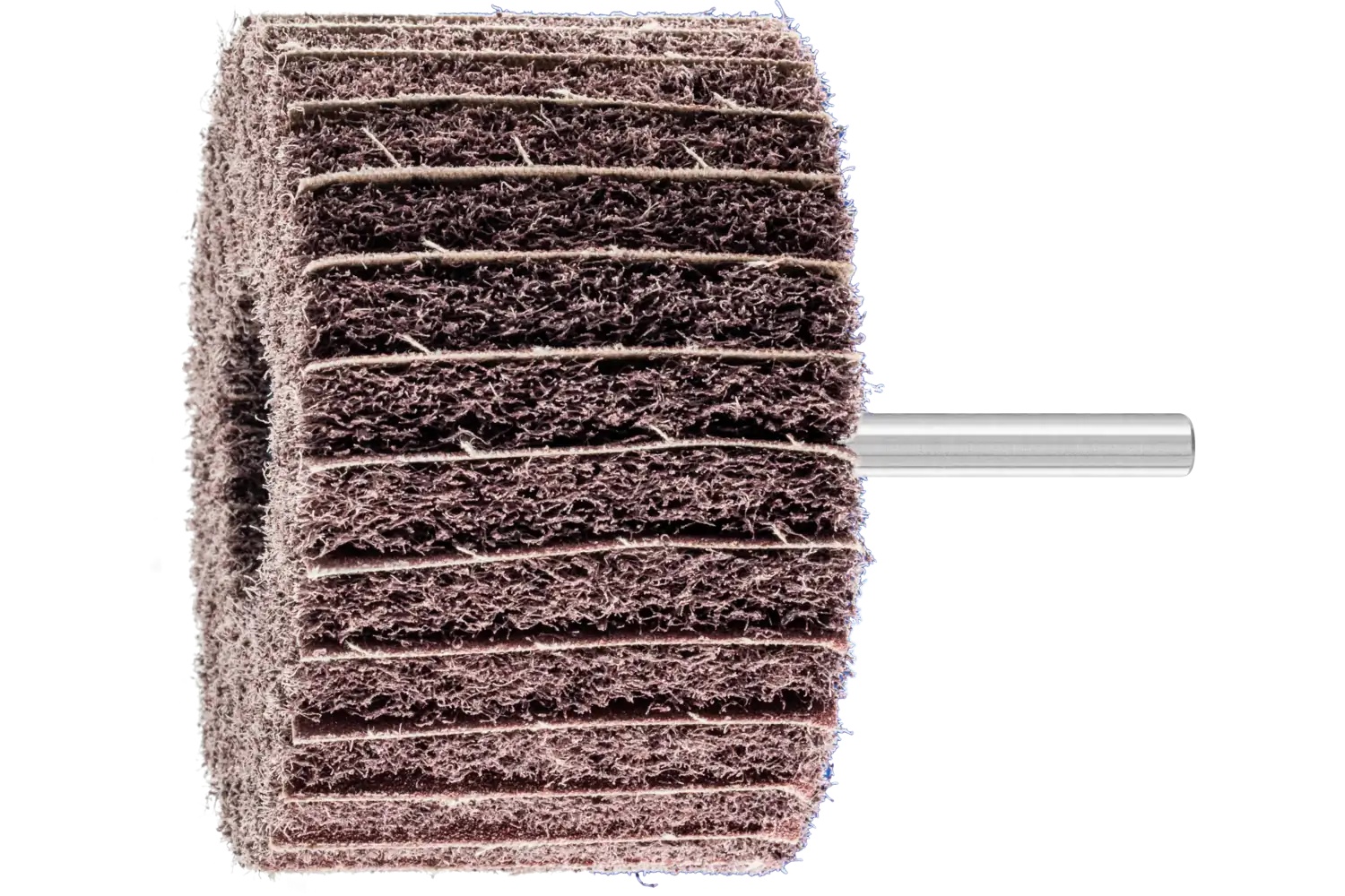 Picture of Pferd Polinox® Mounted Flap Wheel, 3" X 2, 100 Grit, Interleaved, 1/4" Shank, Ao